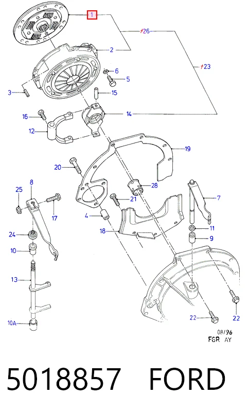 Disco de embrague Ford Fiesta II (1983-1989)
