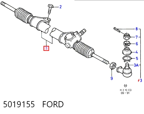 Caja de dirección para Ford Sierra  (GBC)
