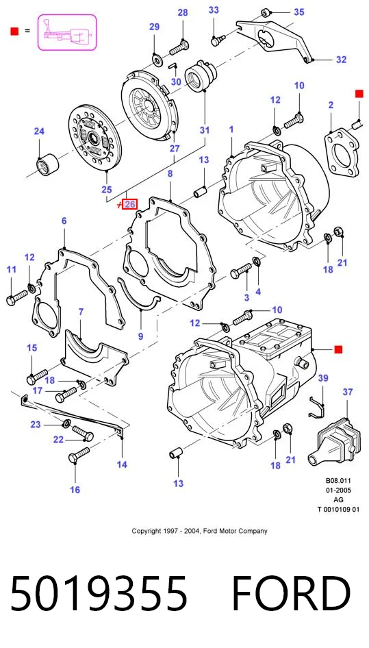 Embrague motor para Ford Taunus  GBTS, GBFS, CBTS
