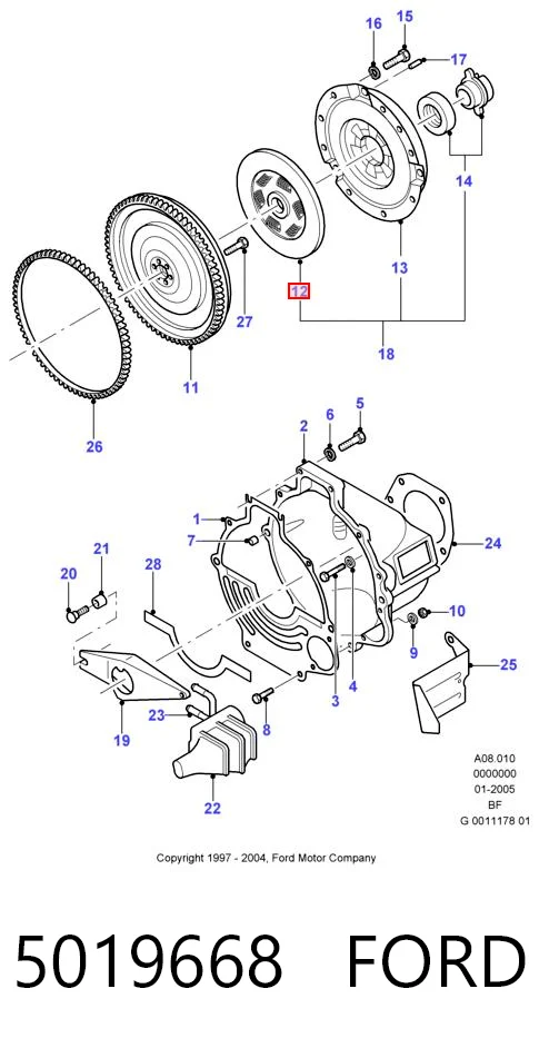 Disco de embrague Ford Sierra 2