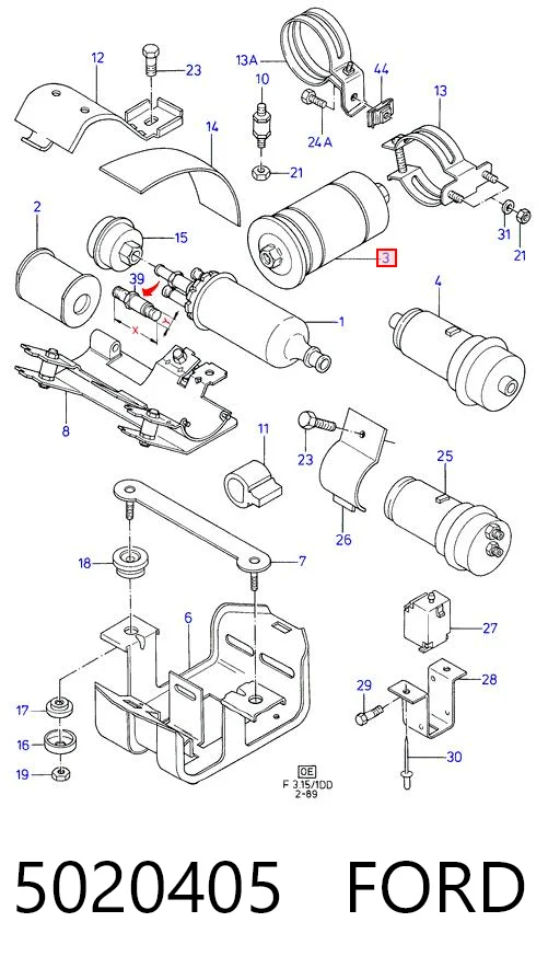 Filtro de gasolina Ford Transit  (1985-1992)