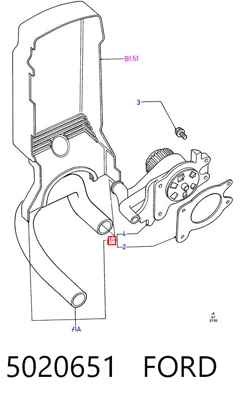 5020651 Ford Bomba refrigerante coche