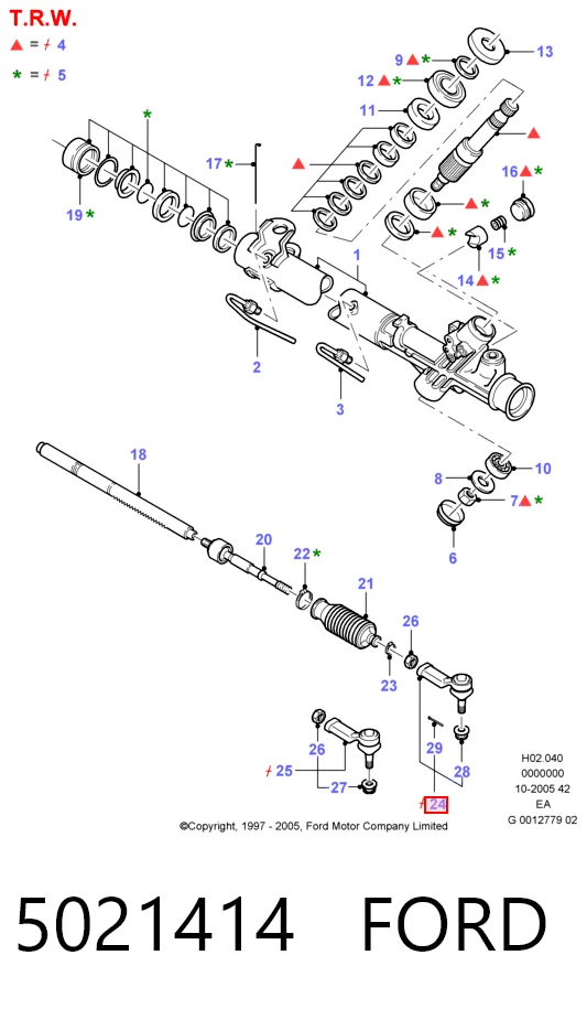 Rótula de dirección Ford Sierra  (1982-1987)