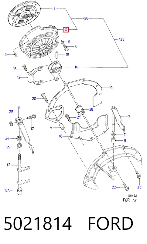  Plato de presión de embrague Ford Escort 6