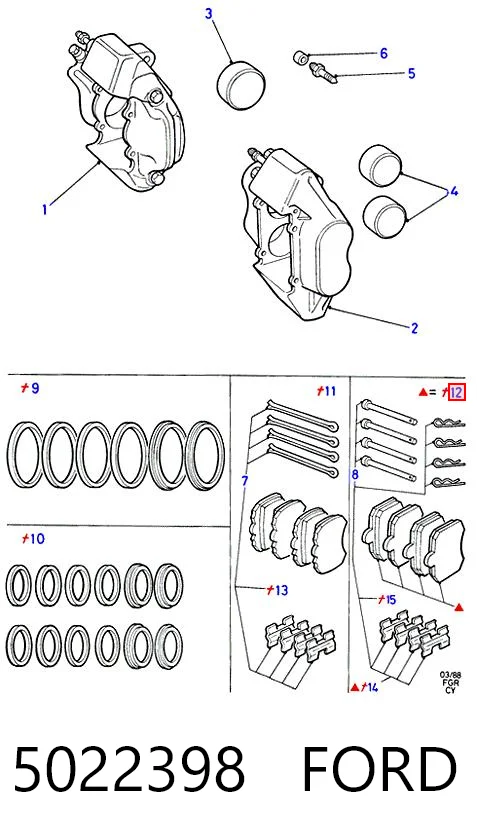 Pastillas de freno Ford Transit  (V)