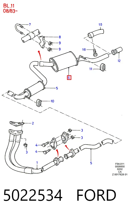 Comprar Silenciador trasero Ford Orion II AFF