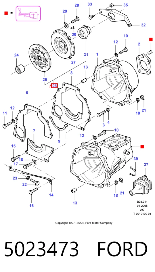 Mecanismo de embrague Ford Taunus sedán (GBTS, GBFS, CBTS) (1975 - 1979) precio, desde 208,66 EUR