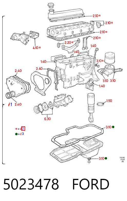 Juego de juntas superiores de motor Glaser D3079400 precio, desde 39,14 EUR