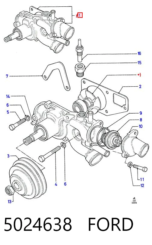  Bomba de agua Peugeot 505 