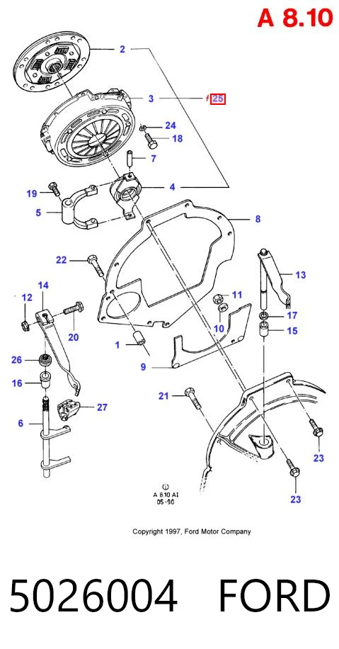 5026004 Ford Embrague motor