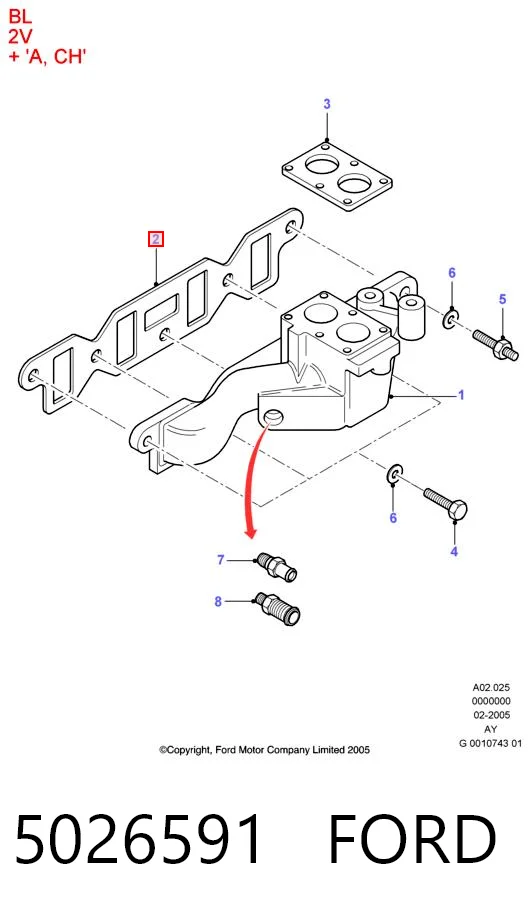 Comprar Junta del colector de admisión Ford Fiesta I GBFT a bajo precio