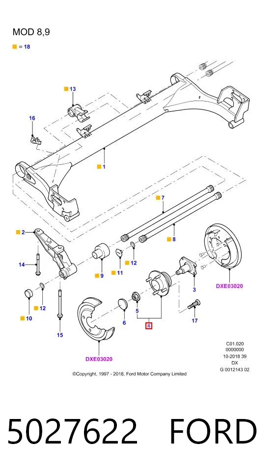 Buje para Ford Mondeo II (BFP)