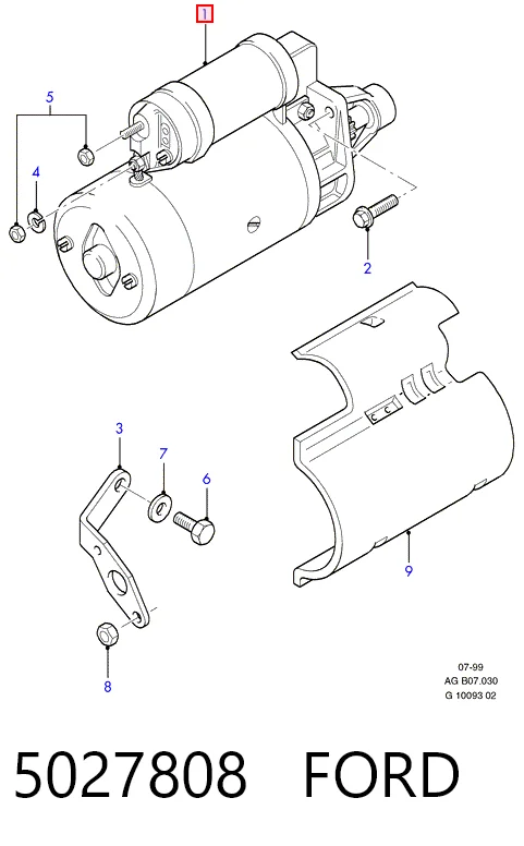 Motor de arranque 5027808 FORD