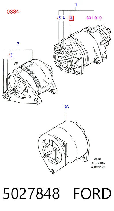 5027848 Ford Alternador de coche