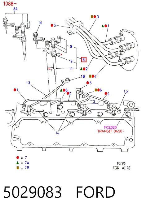 Inyector de combustible Ford Transit  (1994-2000)