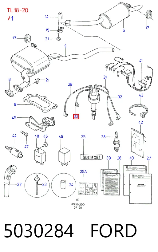  Cables de bujías Ford Sierra 2