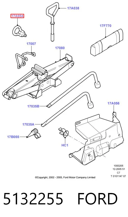 5132255 Ford Enganche de bola de remolque