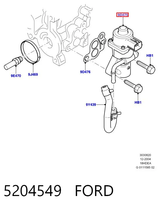5204549 Ford Válvula EGR