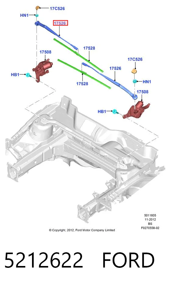 Brazo del limpiaparabrisas Ford Kuga II SUV comprar en España