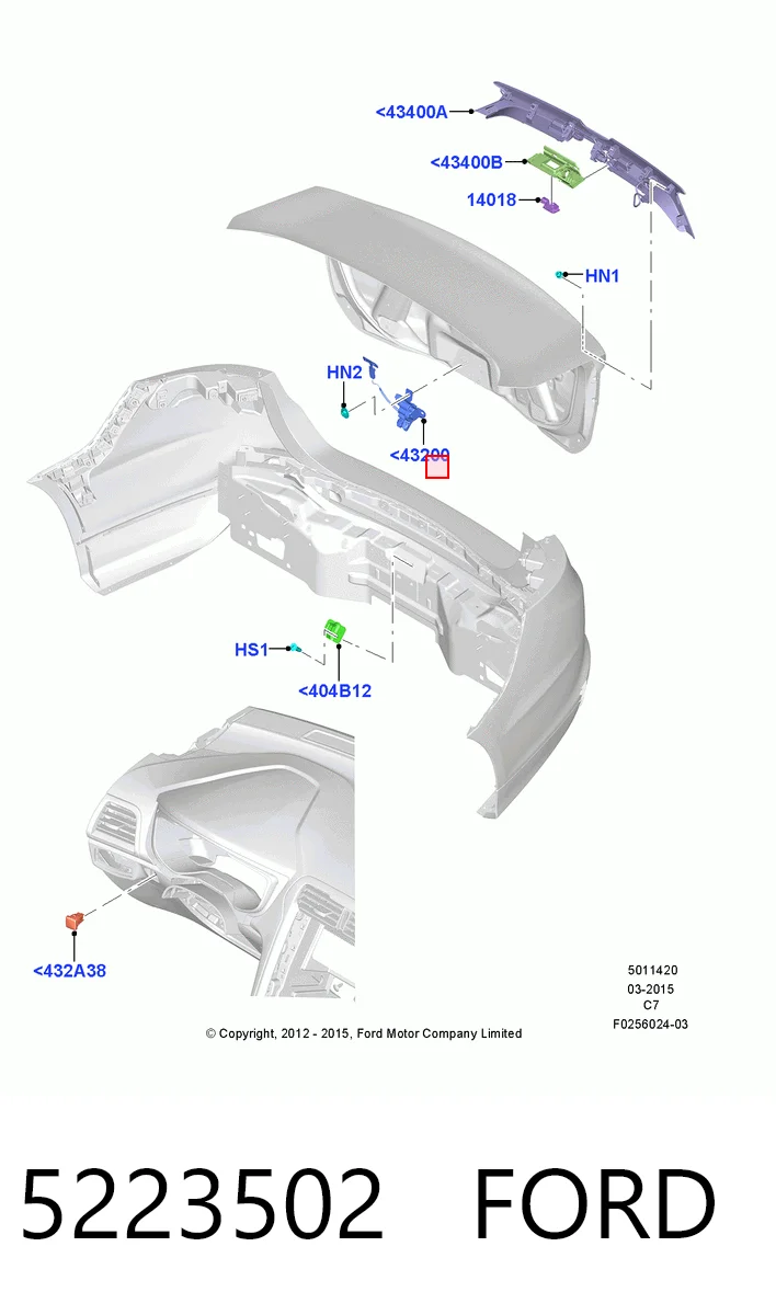 Cerradura de maletero para Ford Mustang ZG