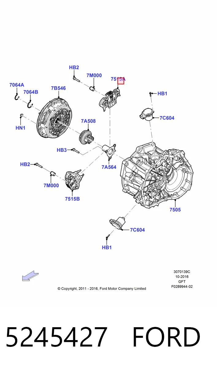 Horquilla de embrague Ford Focus III hatchback (CB8) (2010 - 2020) precio, desde 323,51 EUR