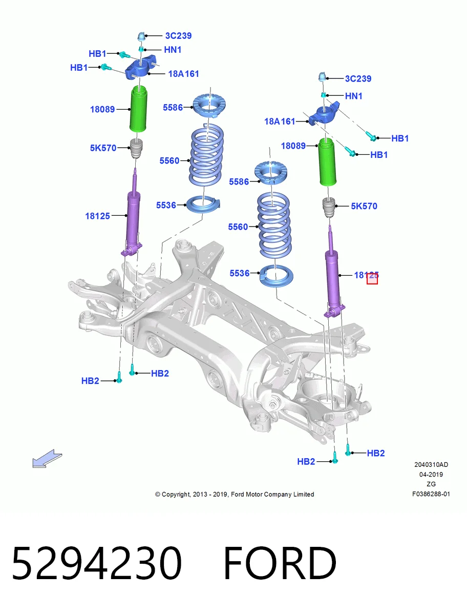  Amortiguador trasero Ford Mustang 6