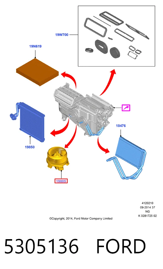 Ventilador interior para Ford S-Max  (CDR)