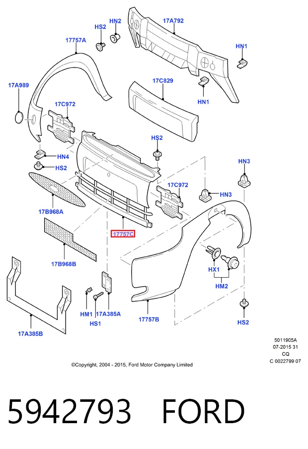 Parachoques delantero, parte central Polcar 320007R precio, desde 53,09 EUR