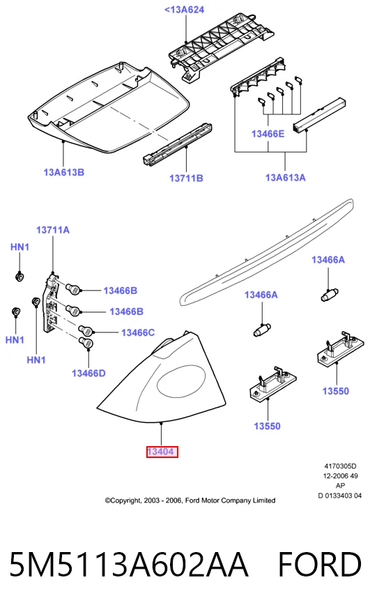 Comprar Piloto trasero derecho Ford Focus II DB, FCH, DH
