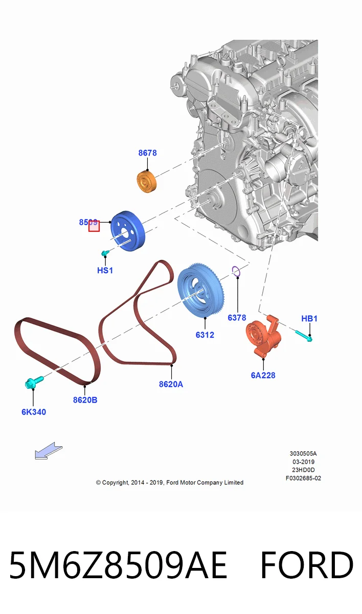 5M6Z8509AE FORD
