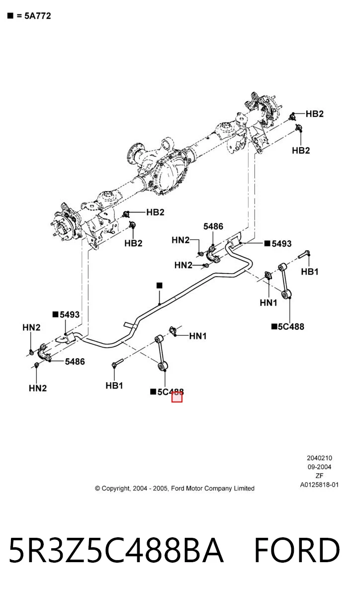Silentblock de la barra estabilizadora Ford Mustang  (2005-2014)