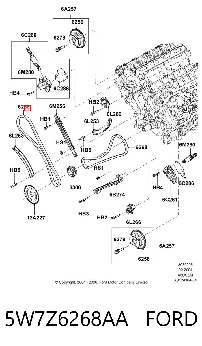 Cadena de motor para Ford Explorer  