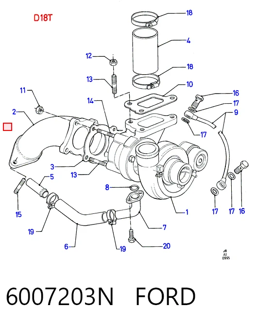 Turbo para motor para Ford Escort VI GAL