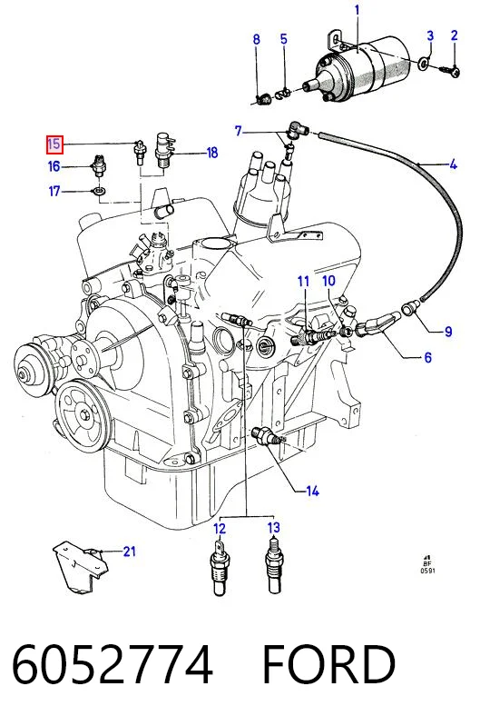 4393600 Fiat/Alfa/Lancia Sensor temperatura refrigerante