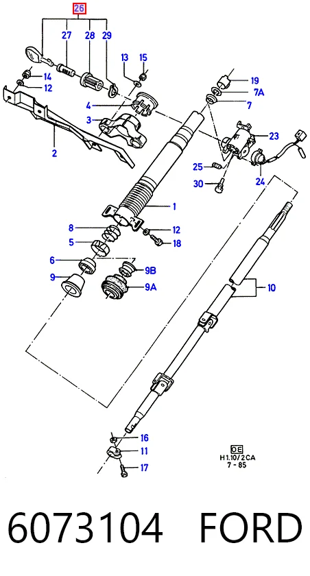 Comprar Cerradura de encendido Ford Escort III GAA, AWA, ABFT, AVA a bajo precio