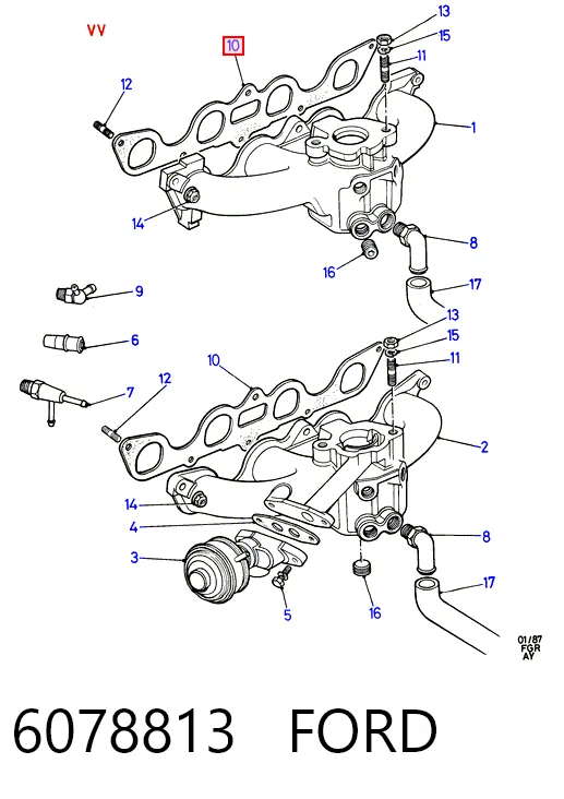Junta colector de admisión Ford Escort III hatchback comprar en España