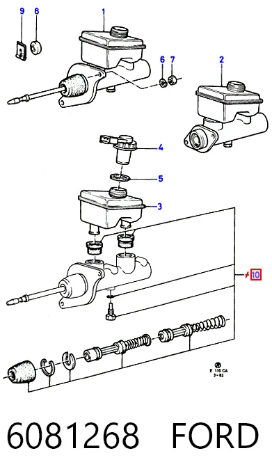 Kit de reparación de la cilindro de freno Ford Escort III (GAA, AWA, ABFT, AVA)