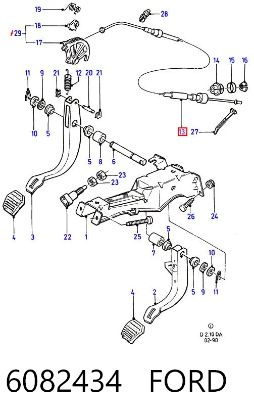 Comprar Cable embrague Escort IV GAF, AWF, ABFT