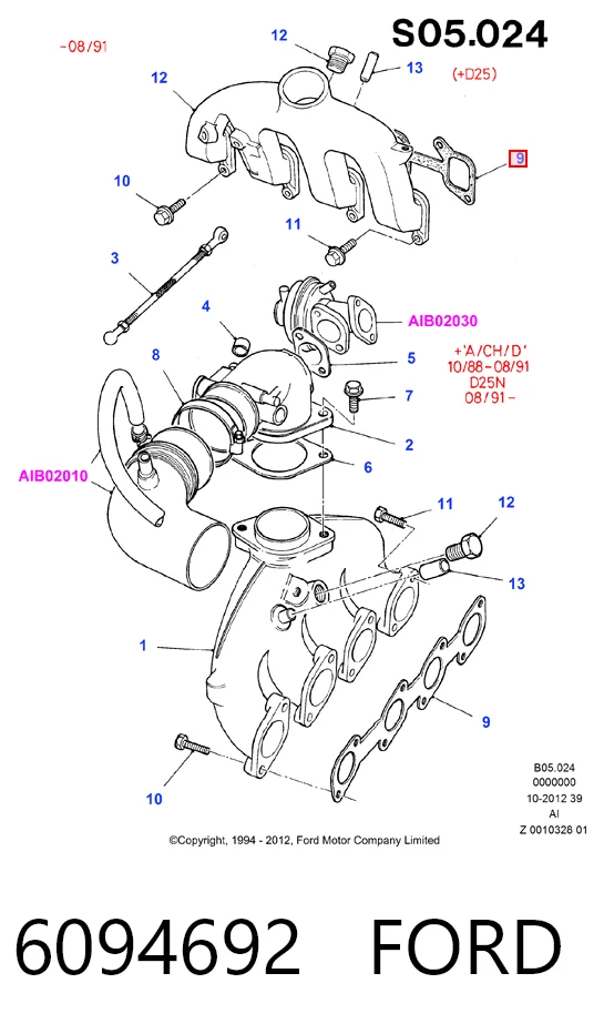 Junta colector de admisión para Ford Transit  (E)