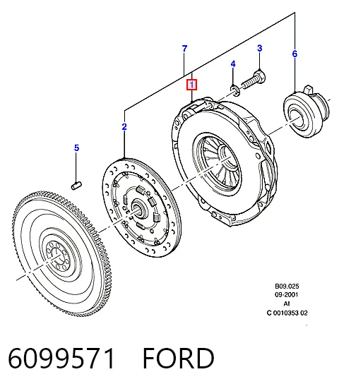 Plato de presión de embrague para Ford Transit V
