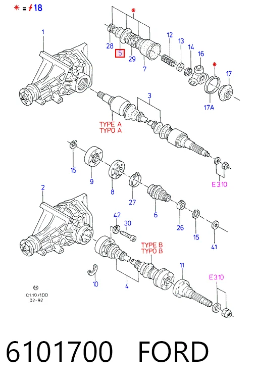 Comprar Fuelle de palier delantero exterior Ford Sierra II GBC,GBG