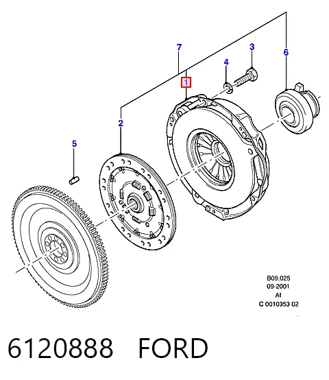 plato de presion del embrague funcion para Ford Transit III V