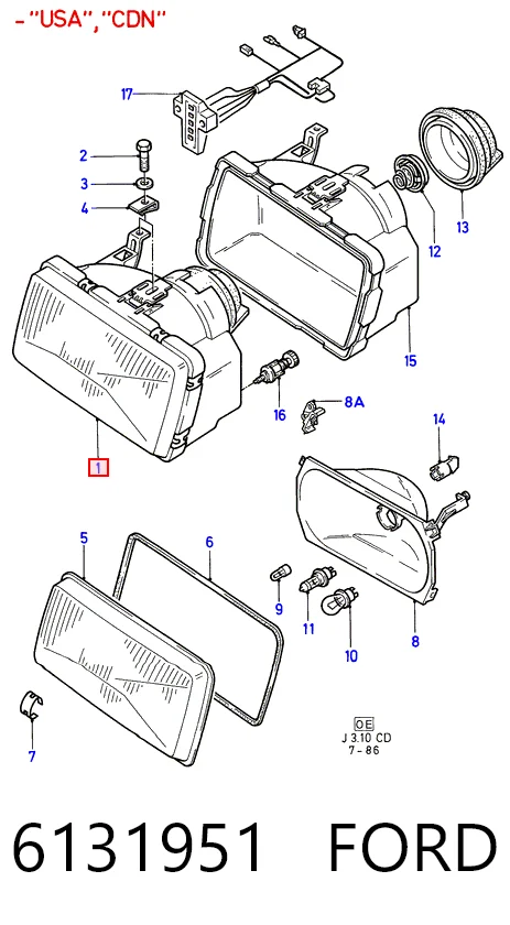 Comprar Faro derecho Ford Sierra  GBC a bajo precio