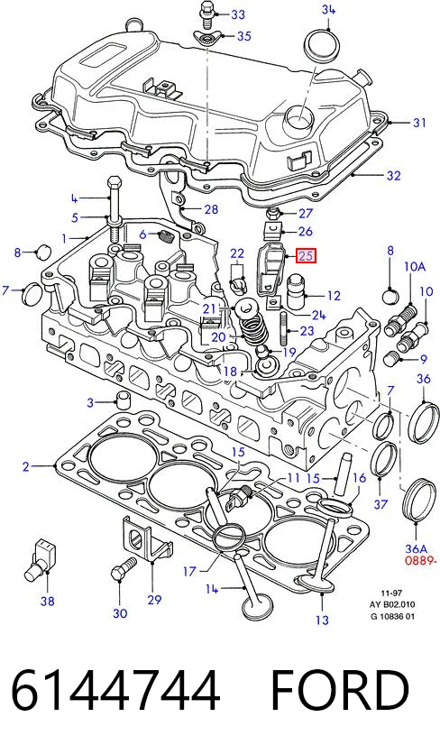Balancín, distribución del motor para Ford Orion III GAL