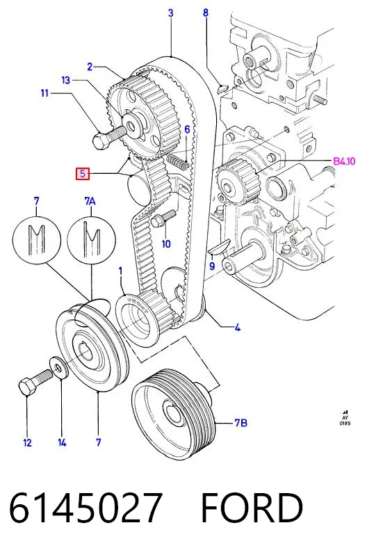 Comprar Rodillo tensor de la correa de distribución Ford Fiesta I GBFT a bajo precio