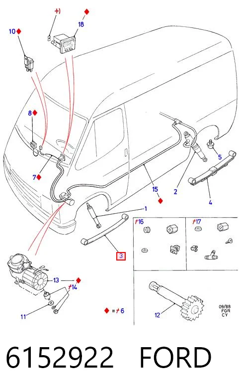Ballesta delantera Ford Transit (T)