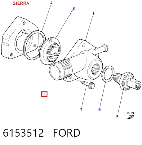 Junta de termostato Ford Transit IV bus (E) (1991 - 1994) precio, desde 2,98 EUR