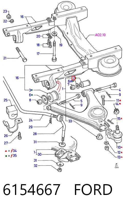 Silentblock de brazo de suspensión delantero inferior para Ford Transit IV T