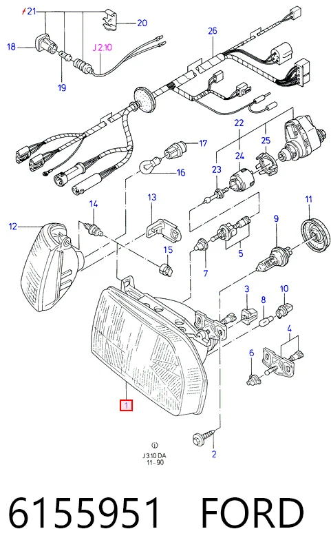 Faro delantero derecho Ford Escort IV hatchback comprar en España