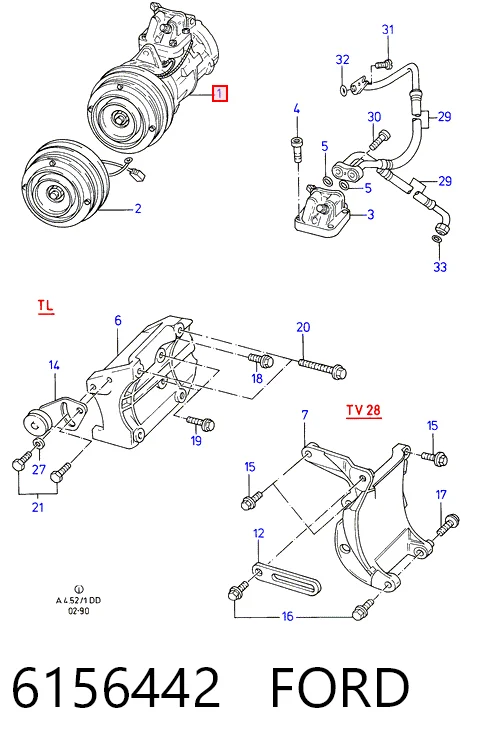  Compresor de aire acondicionado Ford Sierra 1